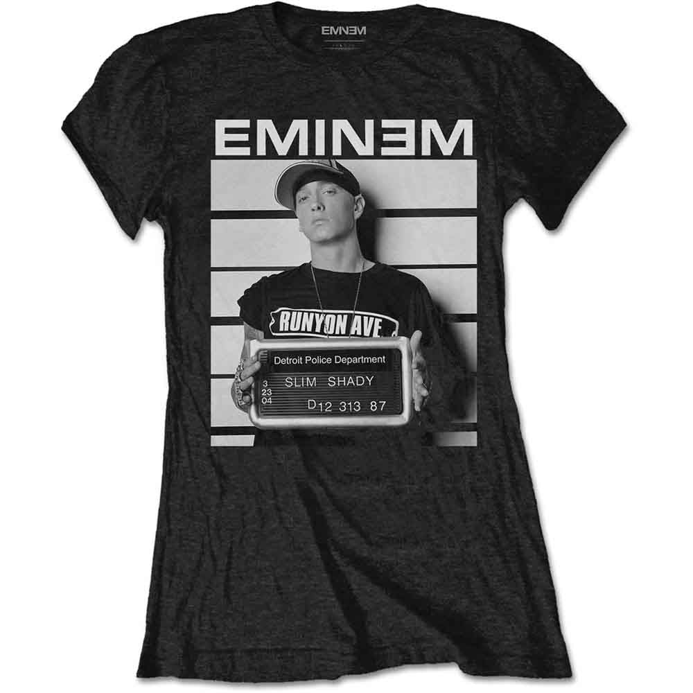 Black t-shirt featuring Eminem’s “Arrest” album cover art, size XX-Large.