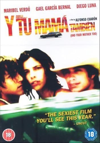 Y Tu Mama Tambien" DVD cover featuring three young people and a car.