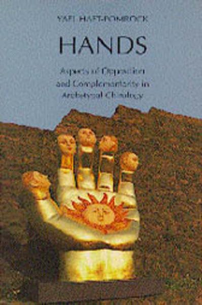 Book cover: "Hands" with an image of stylized hands and a sun.
