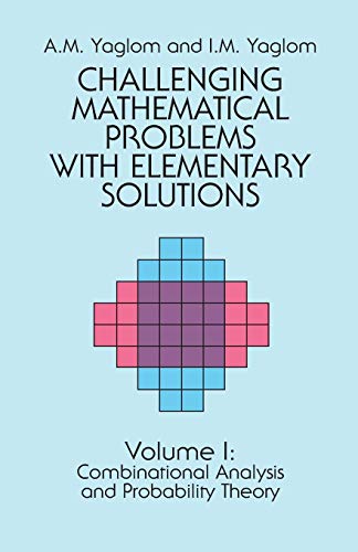 Book cover titled Challenging Mathematical Problems with Elementary Solutions featuring a colorful pixelated diamond shape.