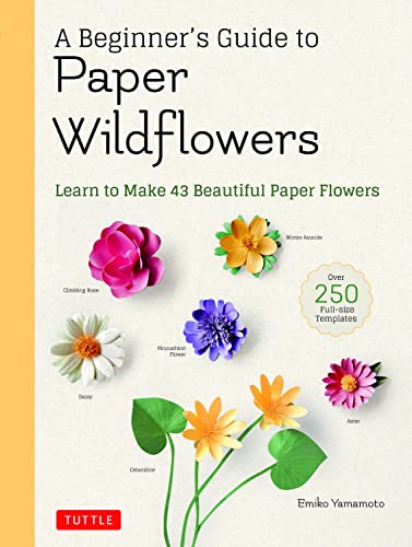 Book cover featuring colorful handmade paper flowers and crafting instructions.