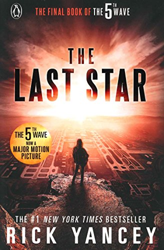 "The Last Star book cover featuring a girl standing on ruins with a fiery landscape."