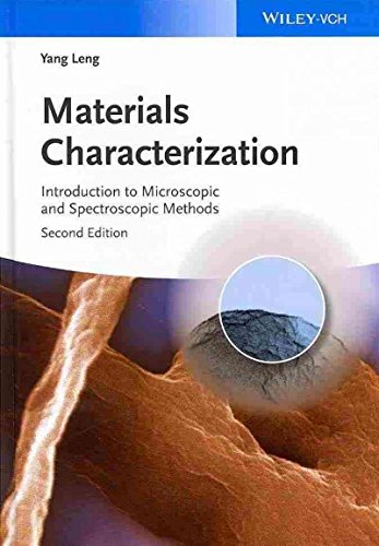 Book cover: "Materials Characterization" with microscopic image of a surface.