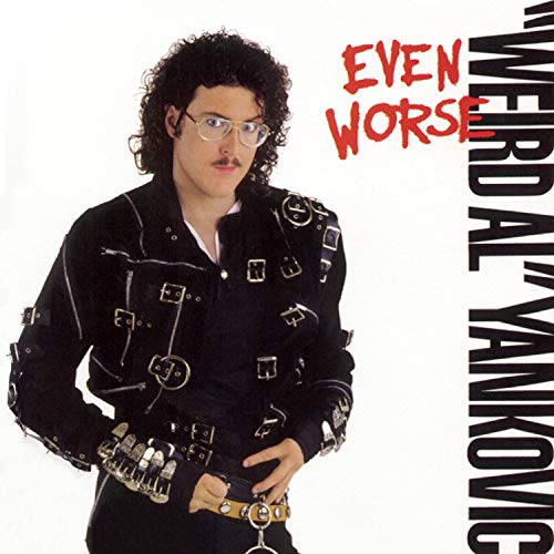 “Weird Al” Yankovic album cover, featuring him in a studded jacket and glasses.