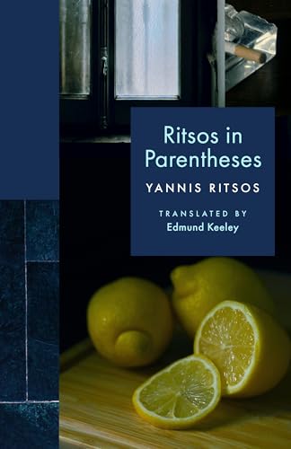 Book cover with blue text, lemons, and a window in the background.