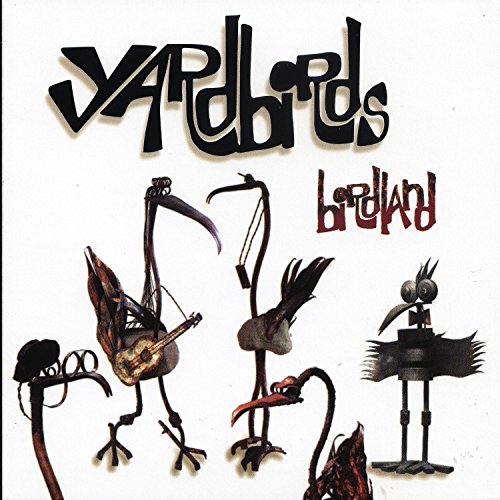 Yardbirds’ “Birdland” CD cover featuring stylized bird-like figures playing instruments.