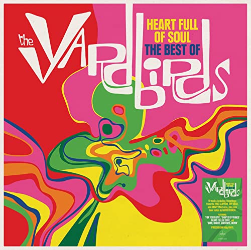 Yardbirds album cover, psychedelic swirls of pink, green, yellow, and orange.