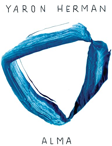 Yaron Herman’s “Alma” CD cover with abstract blue brushstroke design.