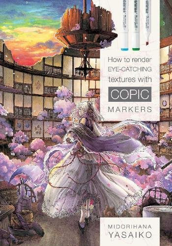 Book cover with anime-style illustration and Copic marker art tutorial.