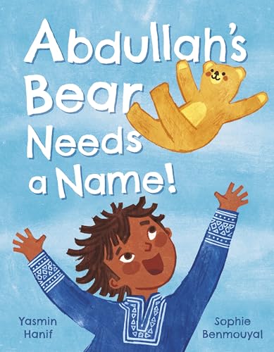 Book cover: boy looking up at a falling yellow teddy bear.
