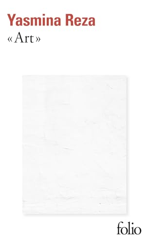 Book cover for Yasmina Reza’s “Art” with a white textured background.