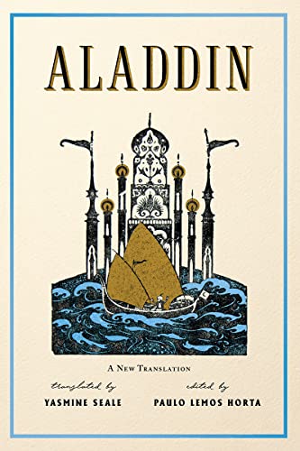 Book cover for “Aladdin: A New Translation” with a sailing ship illustration.