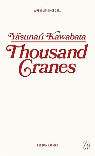 Book cover for "Thousand Cranes" by Yasunari Kawabata, red text on cream.