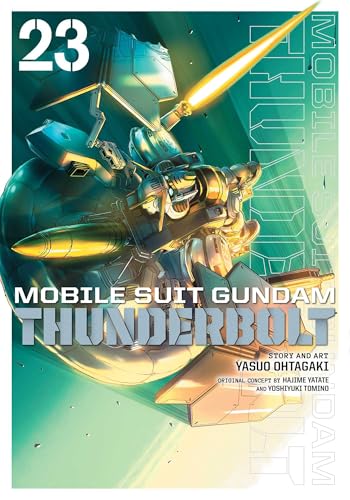Cover of “Mobile Suit Gundam Thunderbolt, Vol. 23” featuring mecha in battle.