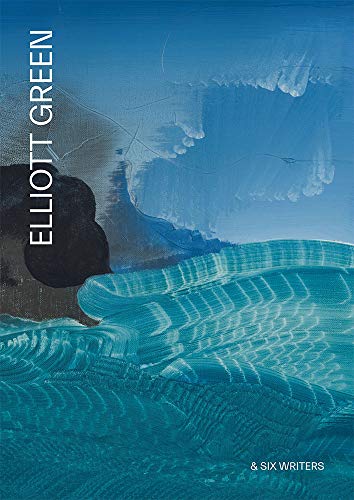 Book cover with abstract blue and black landscape, titled "Elliott Green".