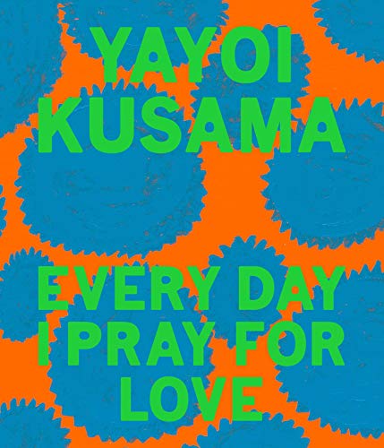 Book cover with bright green text on an orange background featuring blue circular shapes.