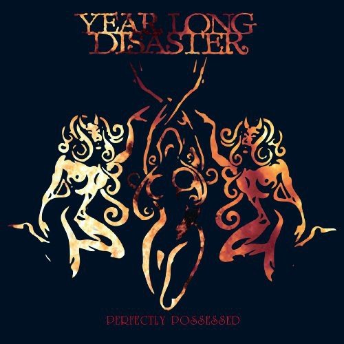 Vinyl record cover with stylized figures in orange and red tones.