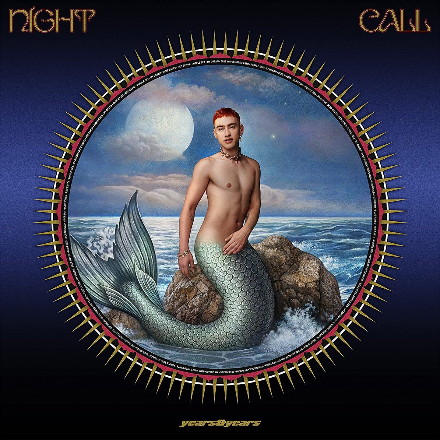 Album cover: Years & Years as a mermaid in ocean waves.