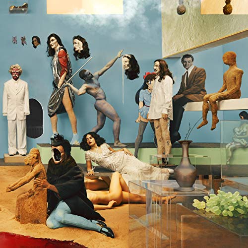 Album cover for Yeasayer’s “Amen and Goodbye” featuring surreal figures.