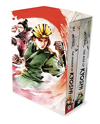 Box set of two Avatar: The Last Airbender Kyoshi novels with character art.
