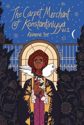 Book cover showing a man in a turban holding a rose with a bird.