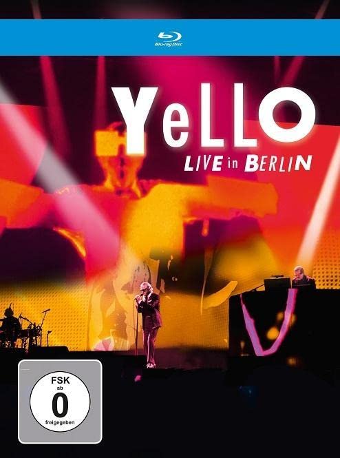 Yello Live in Berlin Blu-ray cover featuring a singer on stage with red lighting.