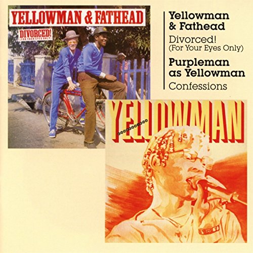 CD cover featuring two men on a bicycle and a portrait of Yellowman.