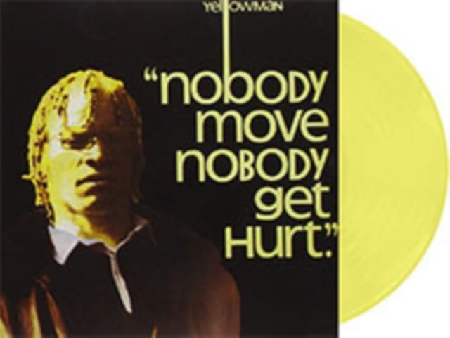 Yellowman album cover with a portrait and yellow vinyl record.