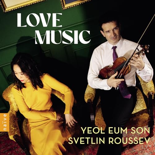 Violinist Svetlin Roussev and pianist Yeol Eum Son on album cover.