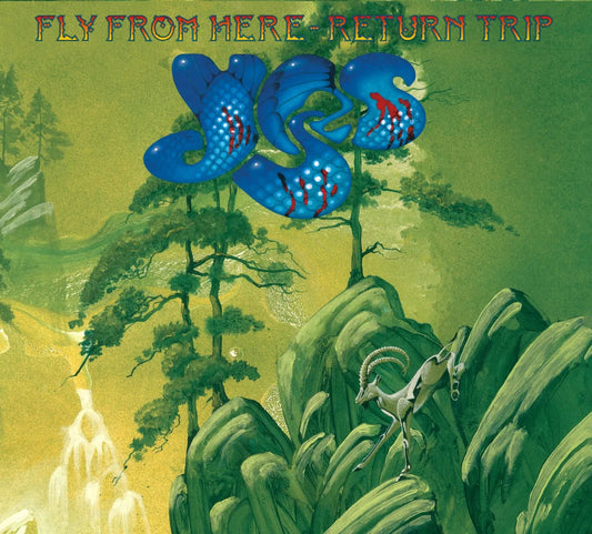 YES “Fly From Here – Return Trip” CD cover with a blue dragon and landscape.