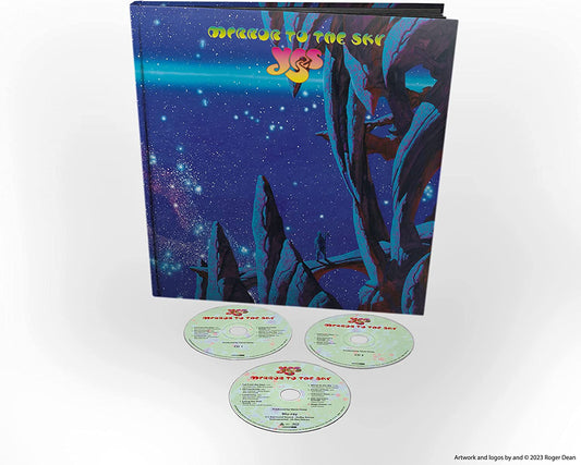 Yes album "Mirror to the Sky" CD with cosmic, forest-themed cover art.