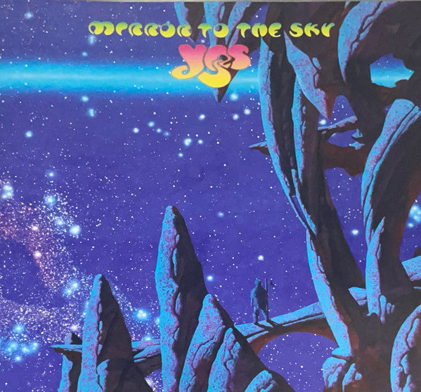 Yes album cover: “Mirror to the Sky” with a cosmic, purple landscape.