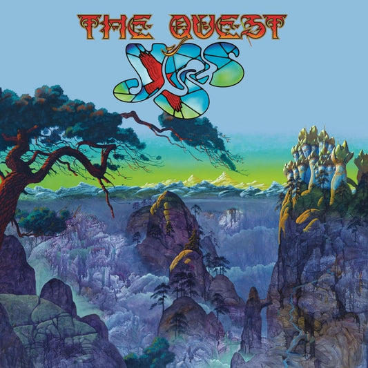 Album cover for YES - The Quest, featuring a colorful landscape.