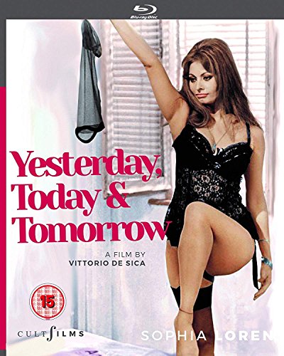 Blu-ray cover for “Yesterday, Today & Tomorrow” featuring Sophia Loren.