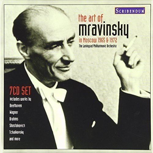 CD cover featuring conductor Yevgeny Mravinsky in a black suit.