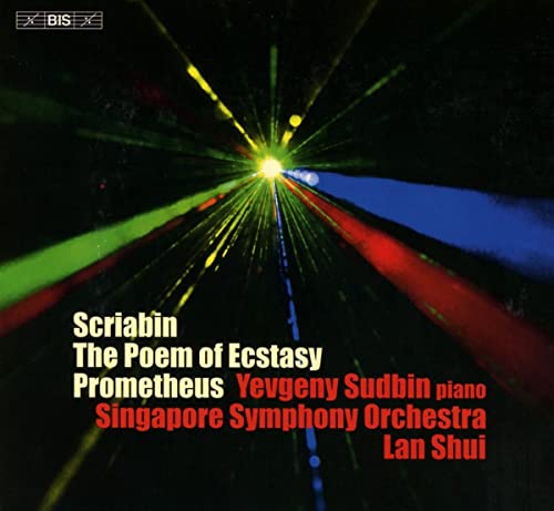 CD cover featuring bright, colorful light streaks radiating from a central point on black.