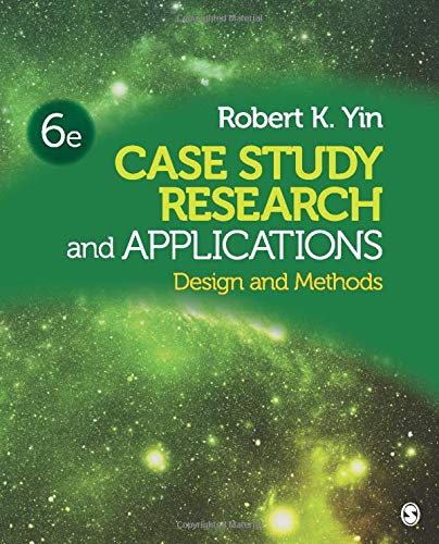 Book cover: "Case Study Research and Applications" 6e by Robert K. Yin.