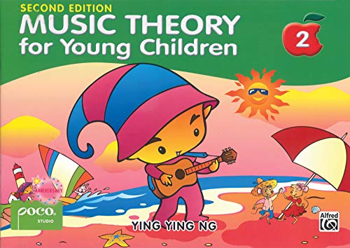 Cover of Music Theory for Young Children Book 2 featuring a cartoon beach scene.