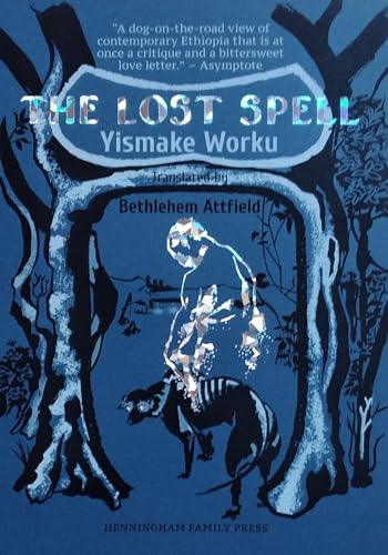 Book cover: "The Lost Spell" with a dog beneath a tree-shaped arch.