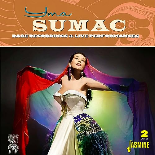 Yma Sumac CD cover featuring a portrait of the singer in a gown.