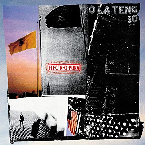 Yo La Tengo album cover: collage with flags, cityscapes, and vinyl records.