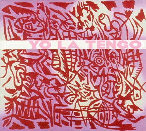 Album cover with red abstract line drawings on a light purple background and text.