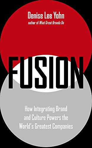 Book cover with bold red and gray circles, title “FUSION” in large black text.
