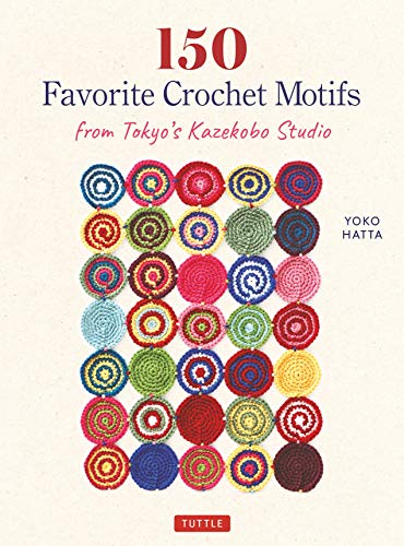 Book cover featuring colorful circular crochet motifs and title text.