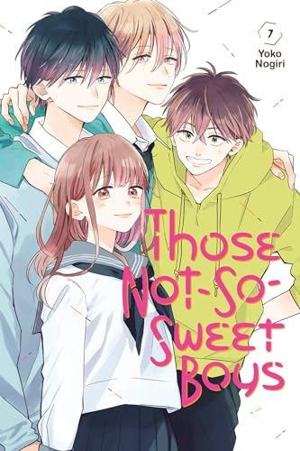 Manga cover featuring four young people, with colorful hair and expressions.