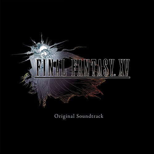 Final Fantasy XV soundtrack CD cover with stylized logo and artwork.