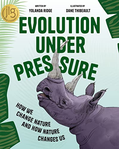Book cover featuring a rhinoceros with green and yellow foliage.