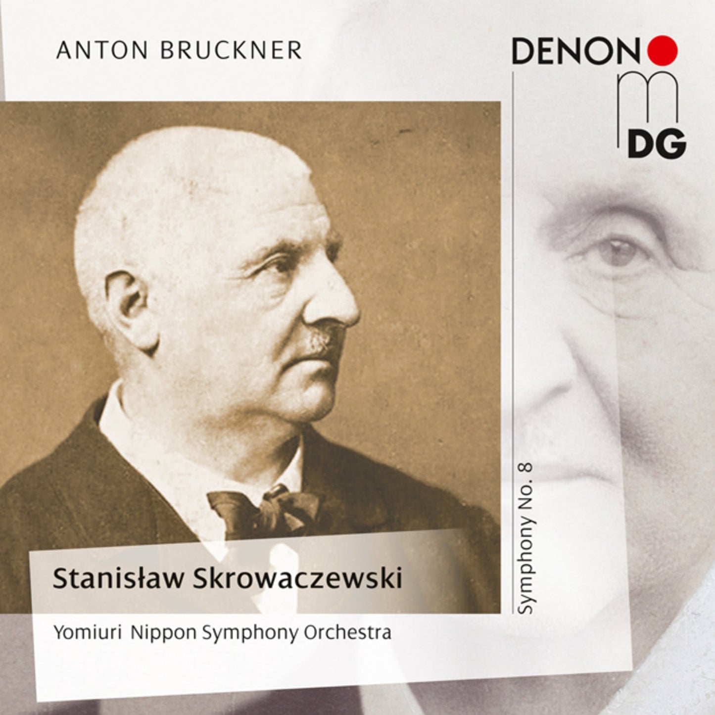 CD cover featuring a portrait of composer Stanisław Skrowaczewski.