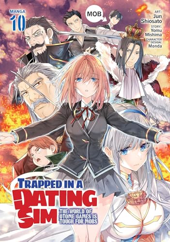 Manga cover: group of characters, a girl with red hair central.