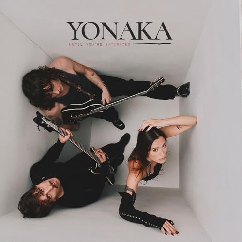 Yonaka album cover: three people with guitars in a box-like space.